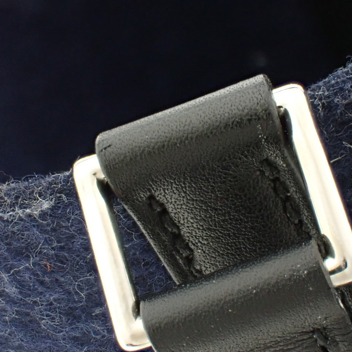 Picotin Lock PM Felt Case, Swift Blue Nuit, Silver Hardware, Y Stamp