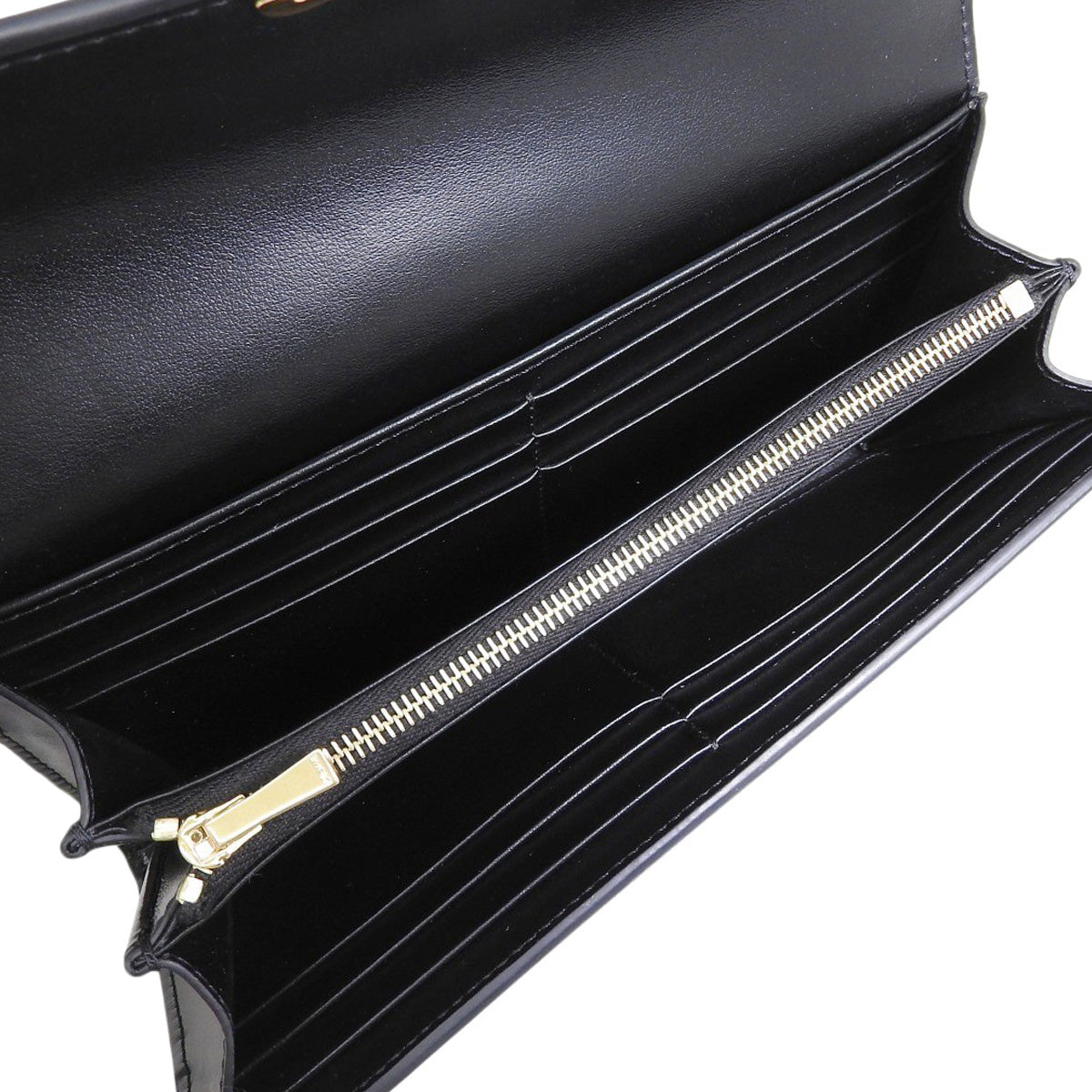 ラージウォレット トリオンフ シャイニーカーフスキン ブラック 10E313DPV.38NO