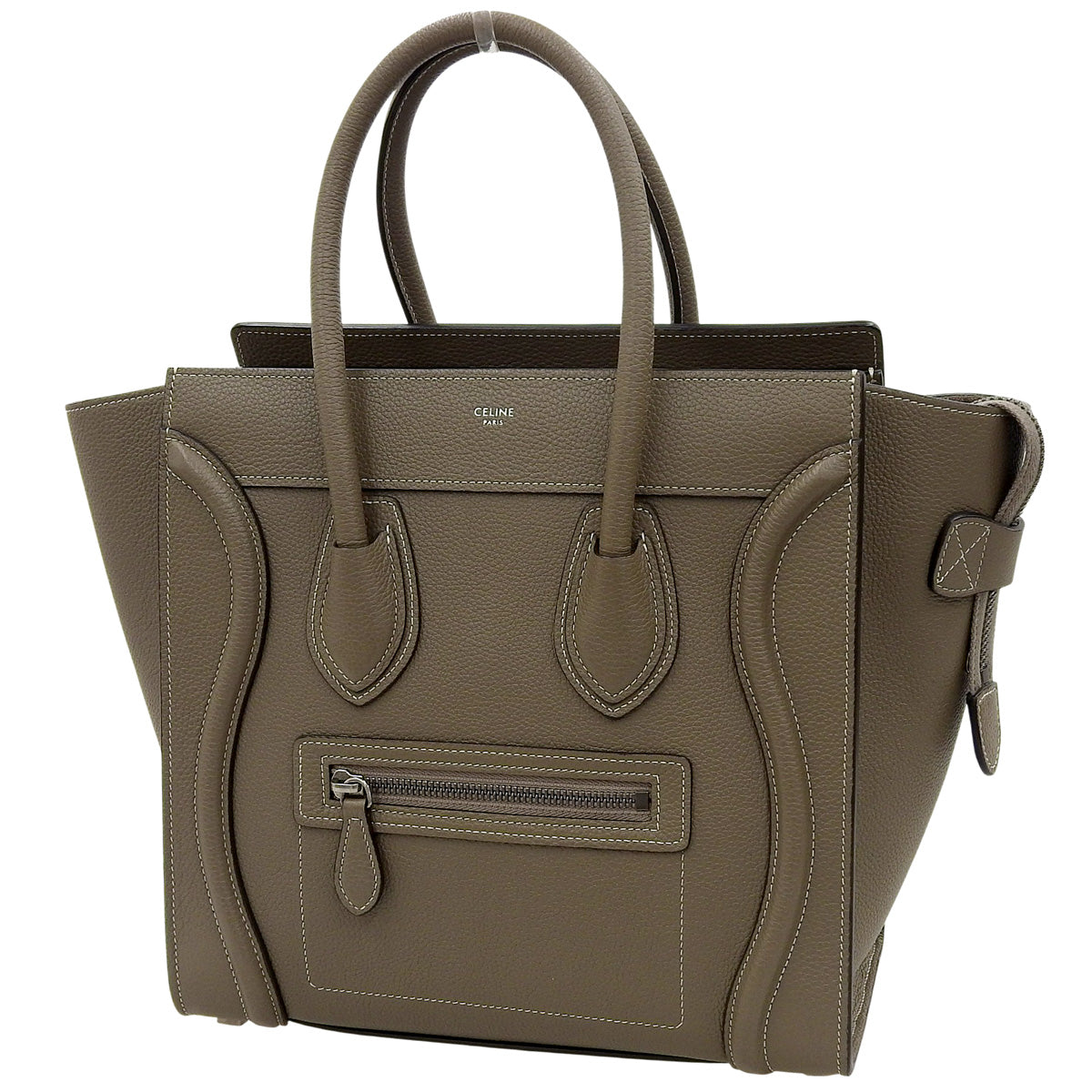 Luggage Micro Shopper in Drummed Calfskin, Slim Fit, 189793DRU.09SO