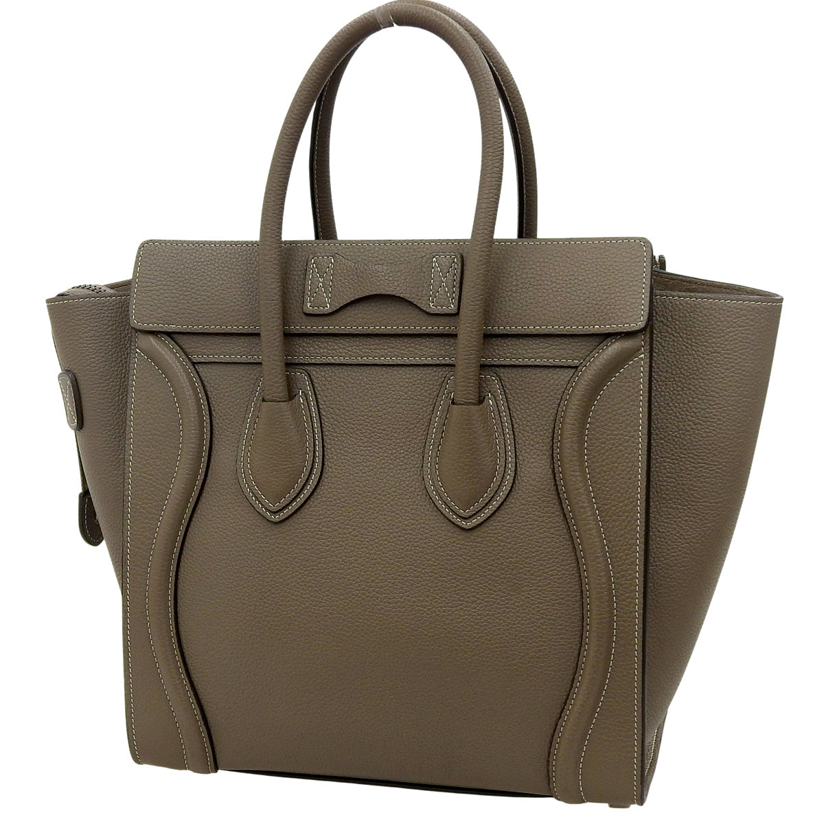 Luggage Micro Shopper in Drummed Calfskin, Slim Fit, 189793DRU.09SO