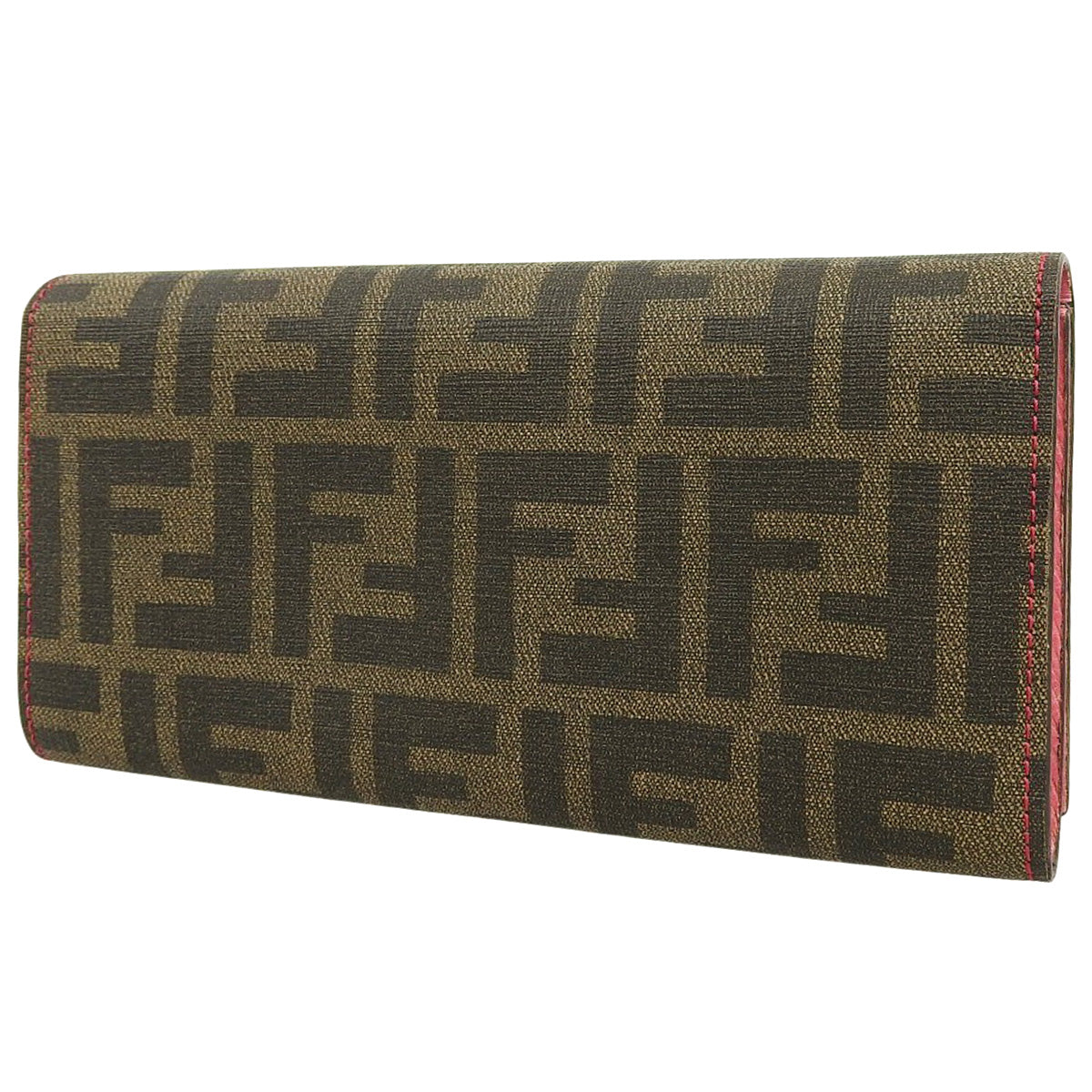 ズッカ 二つ折り 長財布 PVC ブラウン ピンク 8M0000