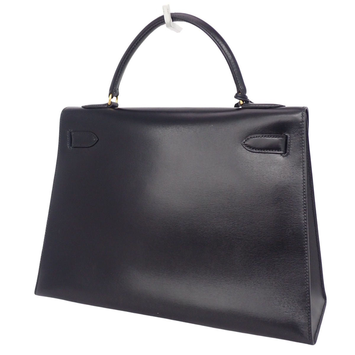 Kelly 32 (outside stitching) Box calf, black, gold hardware, ○L stamp