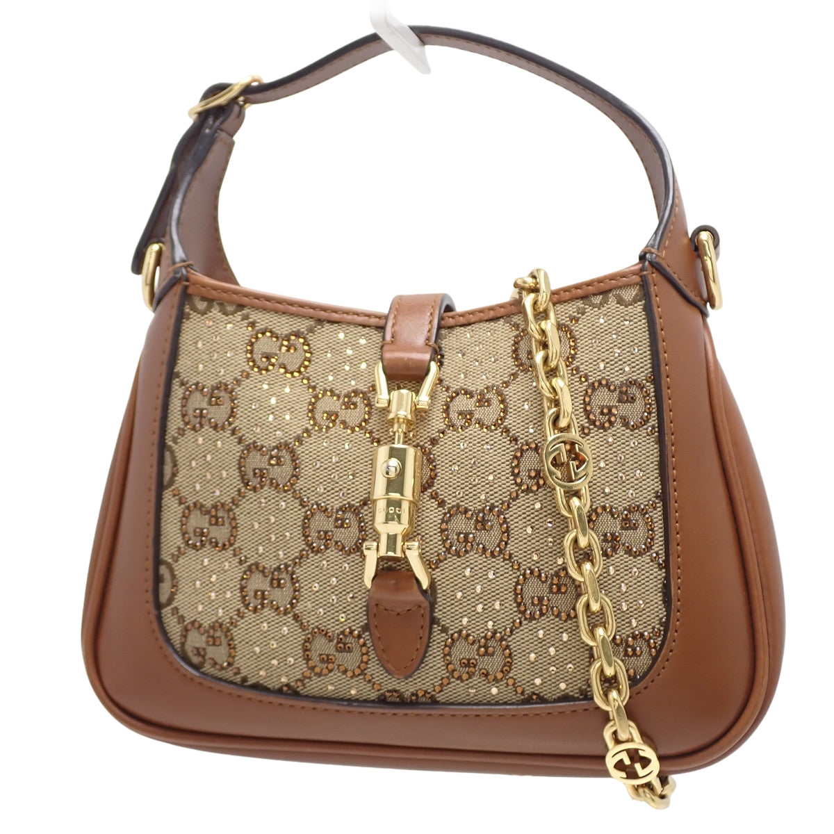 ジャッキー1961 クリスタル ミニバッグ ブラウン 675799