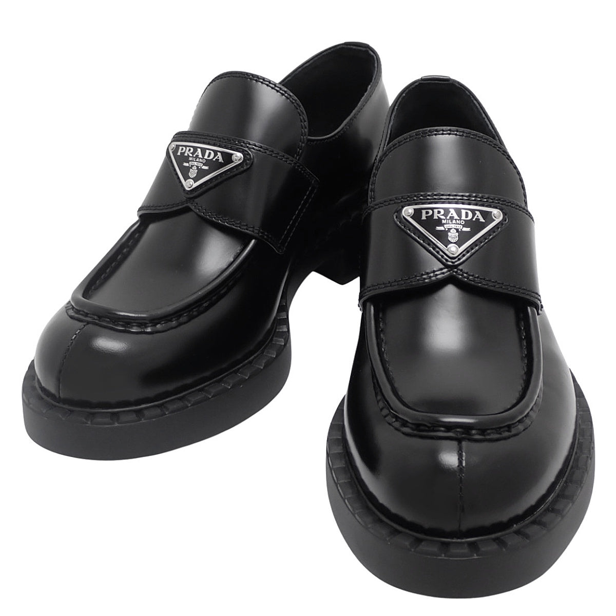 チョコレート ブラッシュドレザー ローファー 37