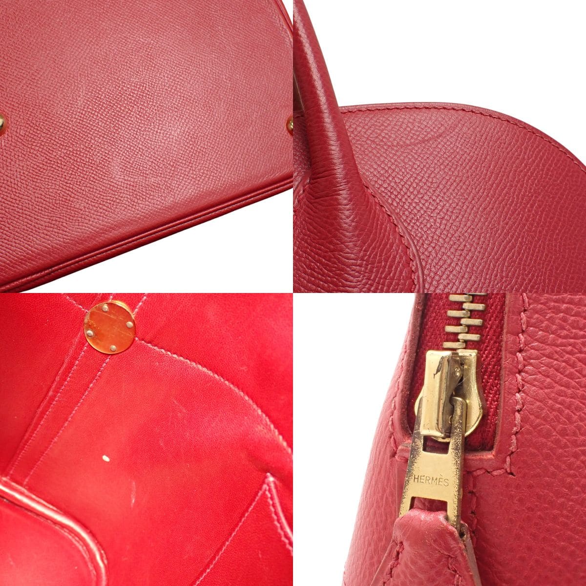 Bolide 35 Couchvel Rouge vif Gold hardware C stamp