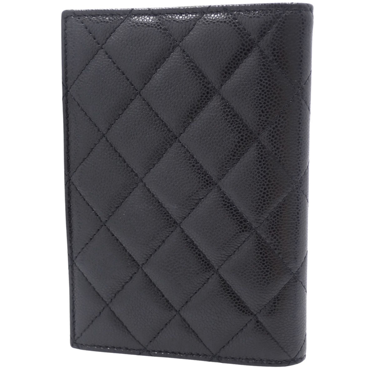 マトラッセ ココマーク パスポートケース キャビアスキン ブラック ボルドー