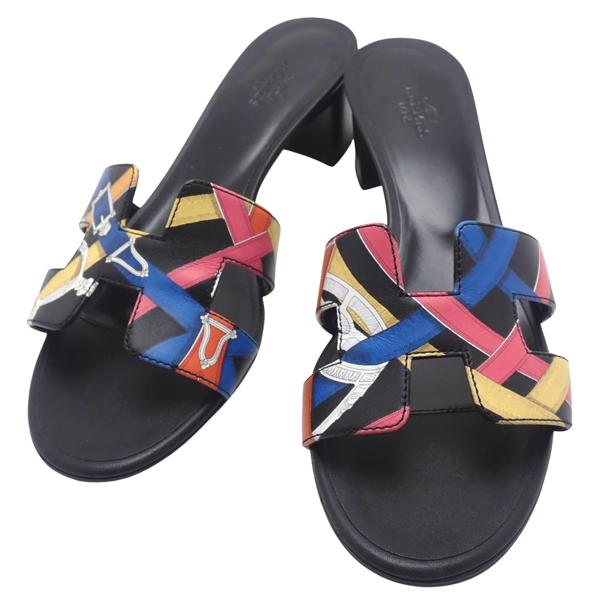 Oasis Sandals 37 1/2 Black Multicolor