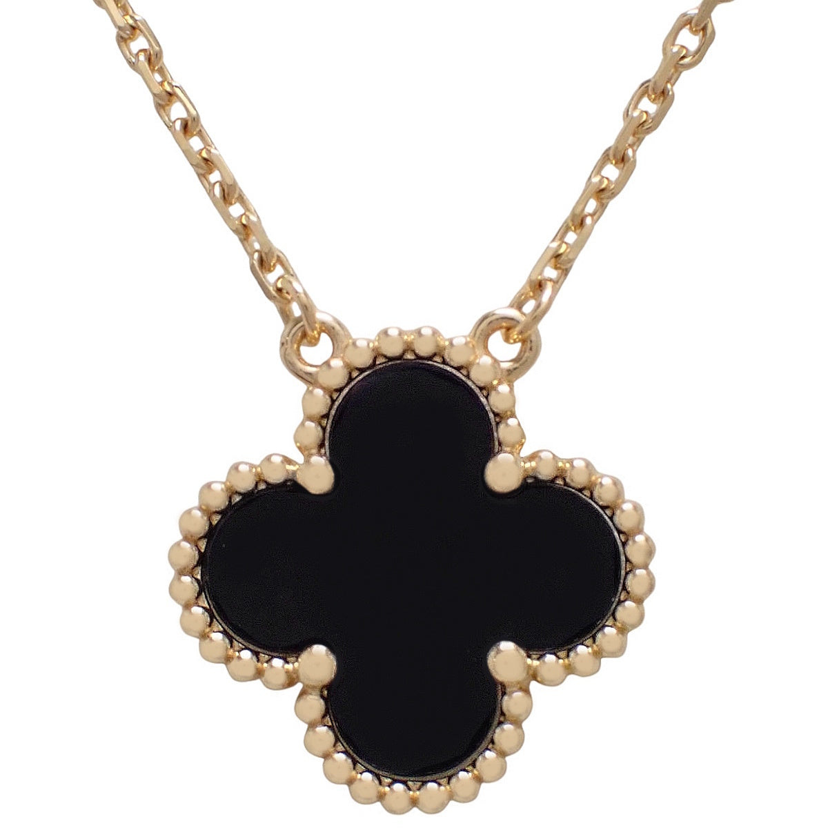 ヴィンテージアルハンブラ ペンダント オニキス イエローゴールド YG