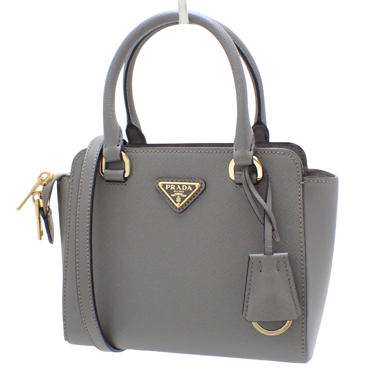 ミニバッグ サフィアーノレザー グレー 1BA380