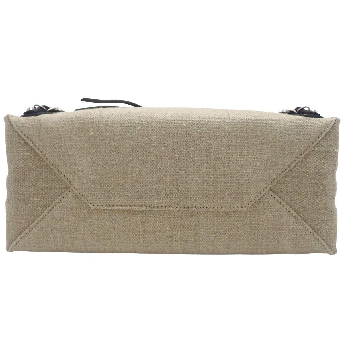 ペーパーミニ A6 キャンバス レザー ベージュ ブラック 370926