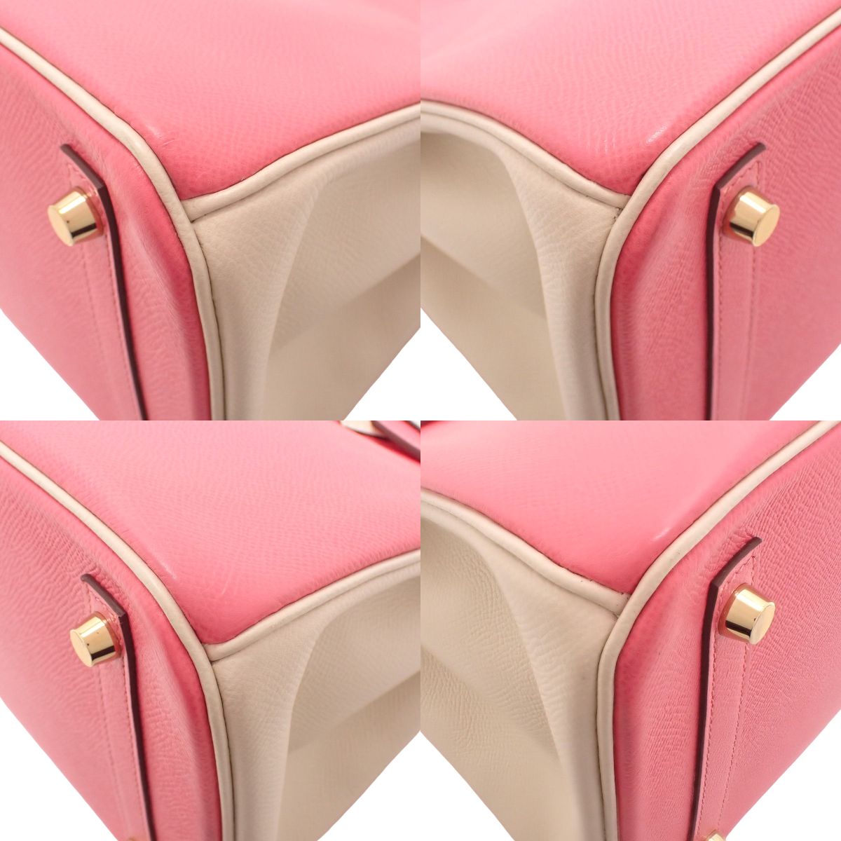 バーキン30 スペシャルオーダー ヴォーエプソン ローズアザレ/クレ ゴールド金具 C刻印