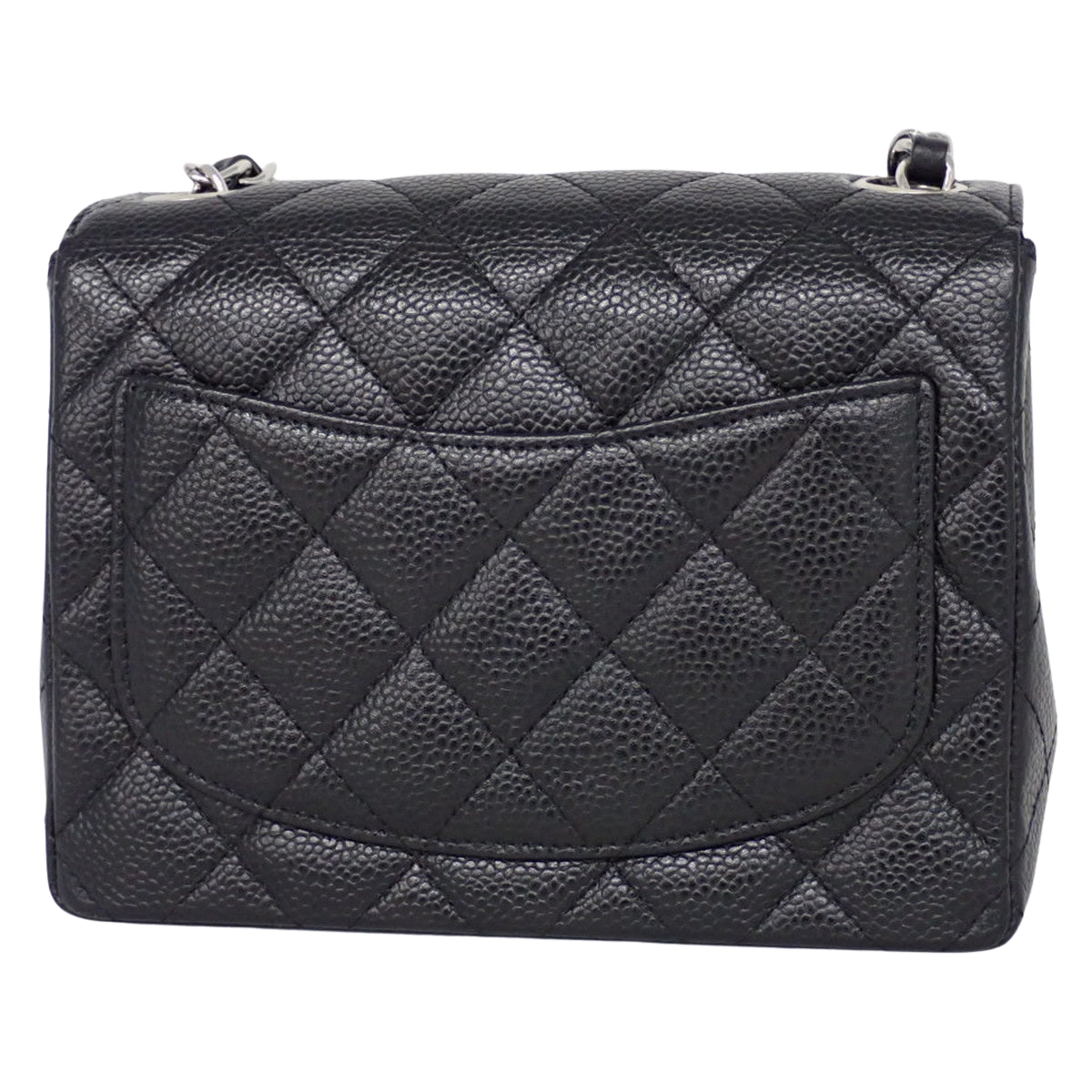 マトラッセ ココマーク チェーンショルダーバッグ キャビアスキン ブラック A01115