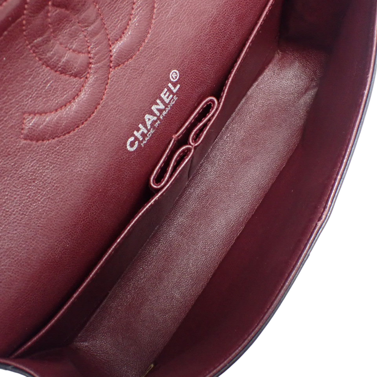 ココマーク Wフラップ25 チェーンショルダーバッグ ラムスキン ブラック A01112