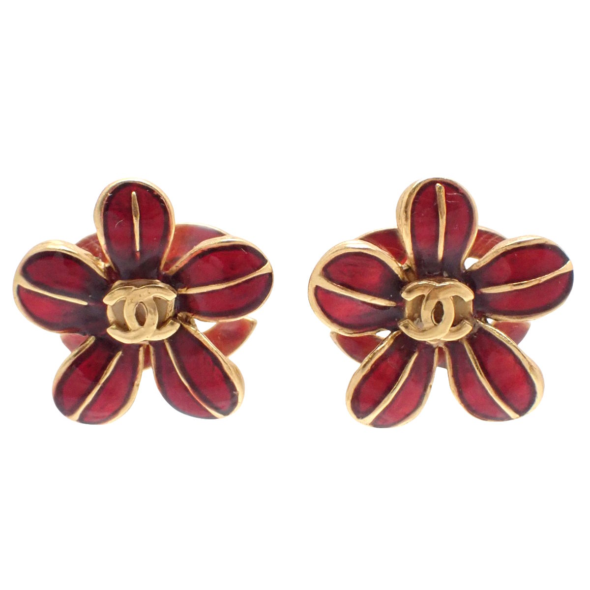 ココマーク フラワー ピアス メタル(GP)