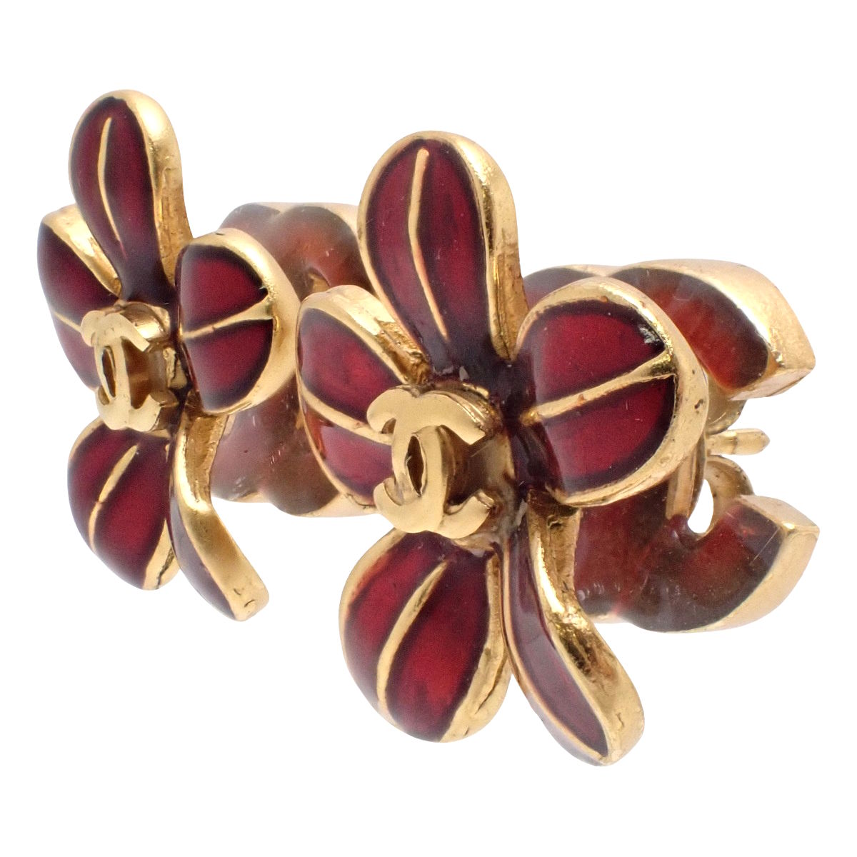 ココマーク フラワー ピアス メタル(GP)