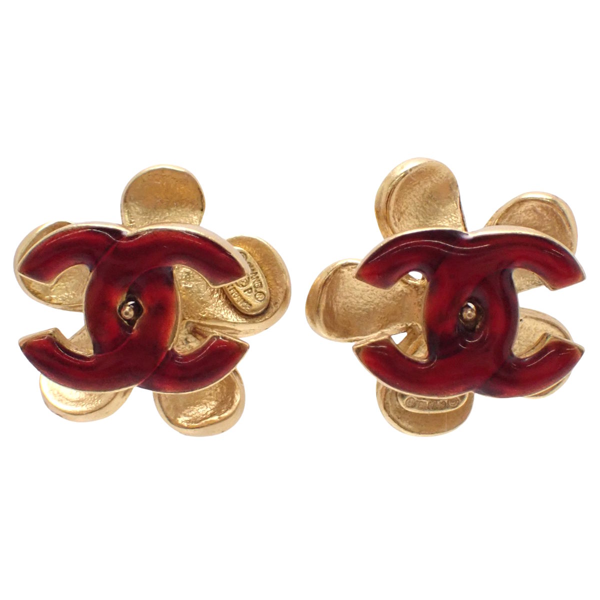 ココマーク フラワー ピアス メタル(GP)