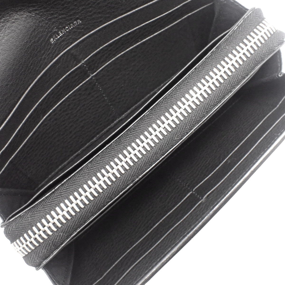 ペーパーロングウォレット レザー ブラック 371661