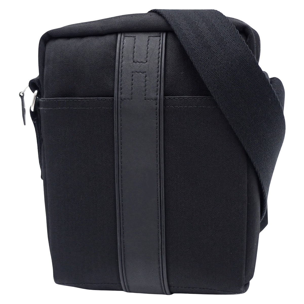 アカプルコ バンドリエールPM トワルシェブロン レザー ブラック シルバー金具