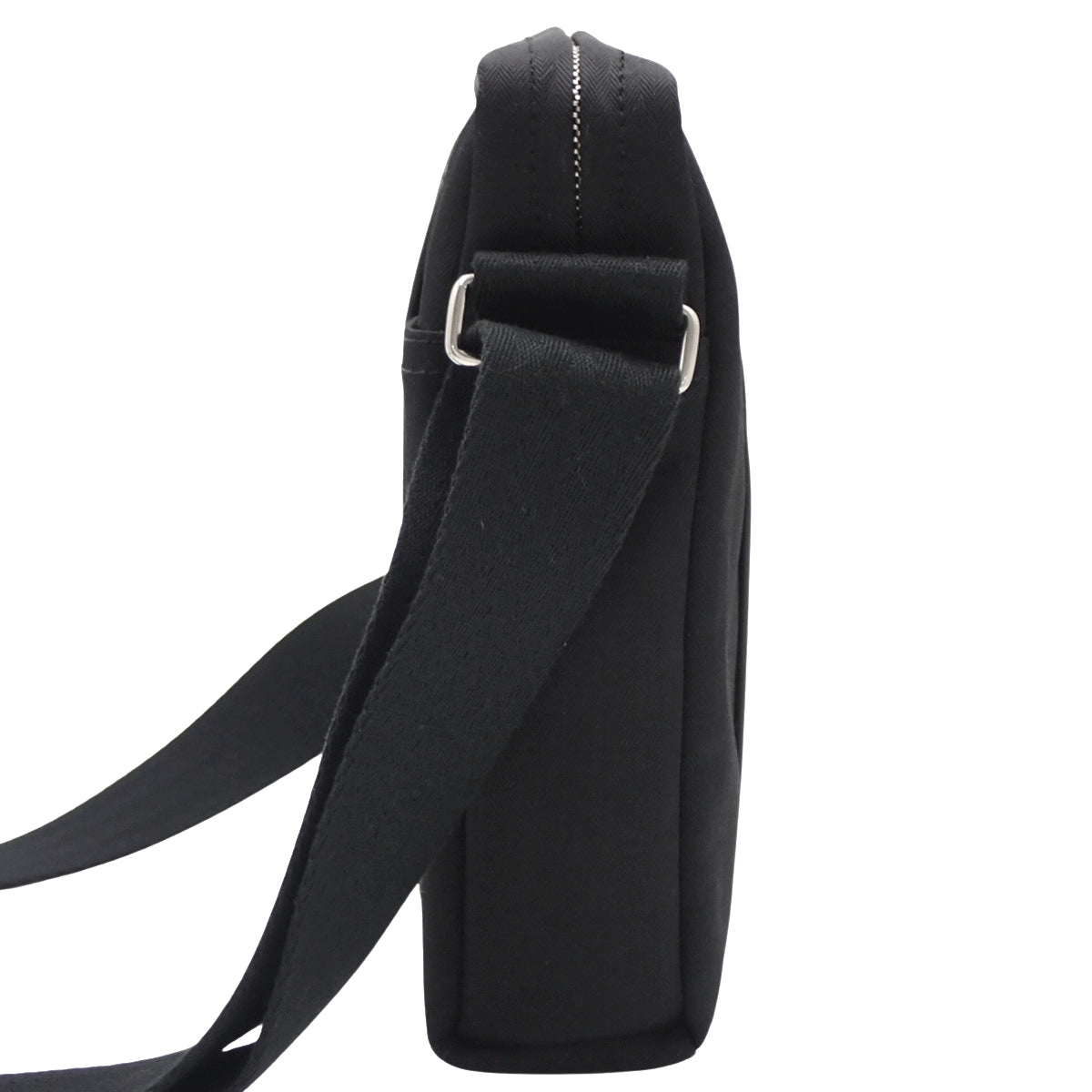 アカプルコ バンドリエールPM トワルシェブロン レザー ブラック シルバー金具