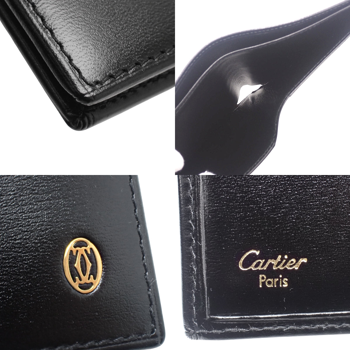 Pasha de Cartier Bi-fold Wallet Leather Black L3000220