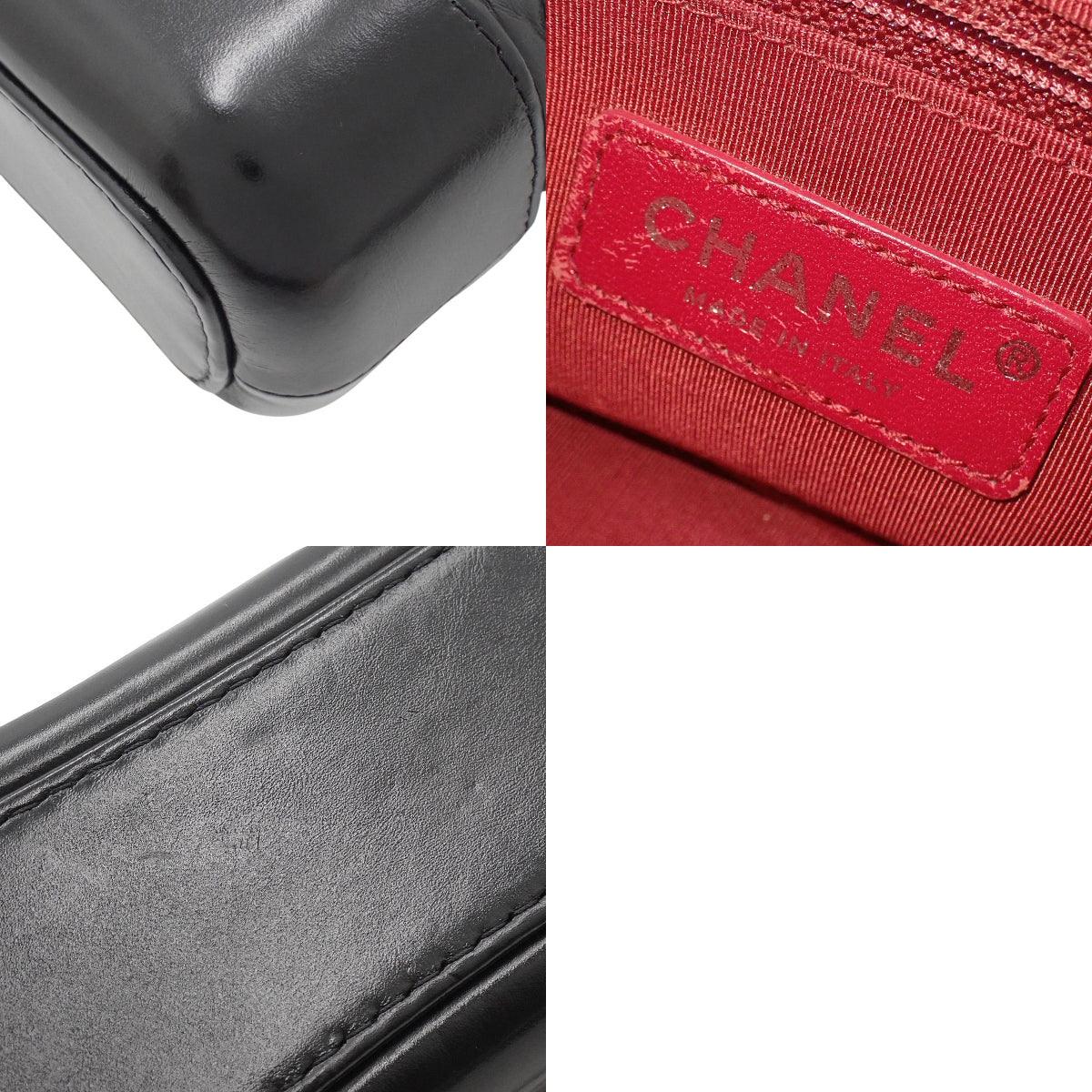 マトラッセ ガブリエル ドゥ シャネル スモール ホーボー バッグ エイジドカーフスキン ブラック A91810