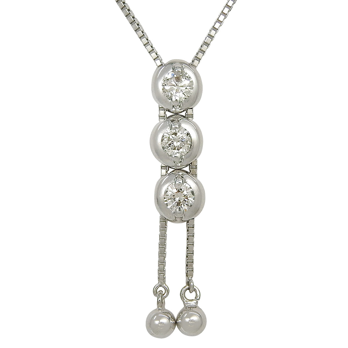 3PD Diamond Necklace D0.30 White Gold K18WG 4.0g