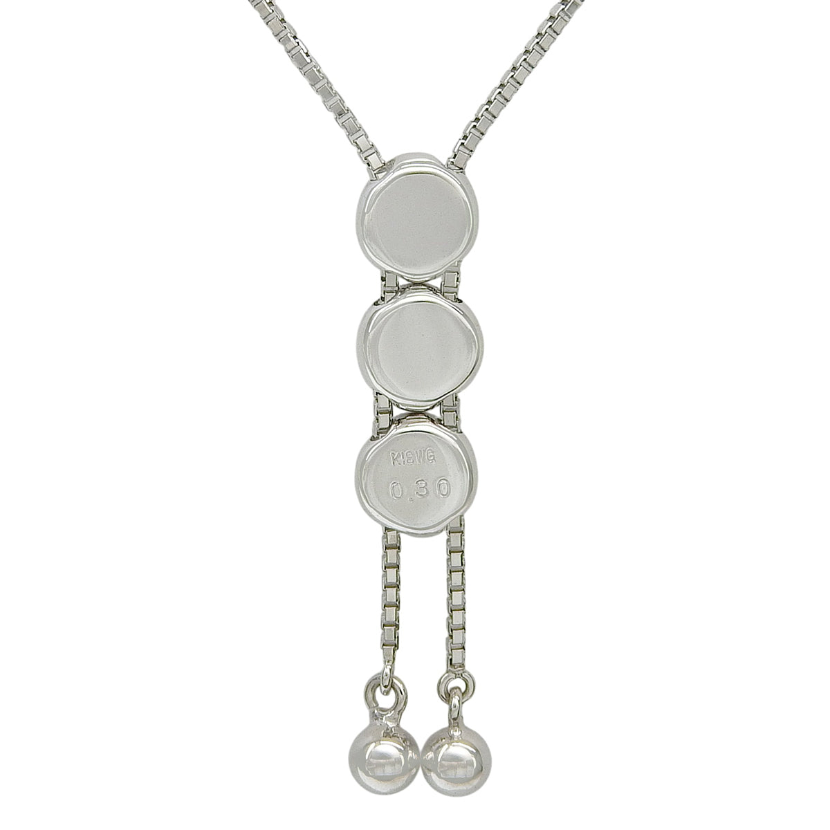 3PD Diamond Necklace D0.30 White Gold K18WG 4.0g