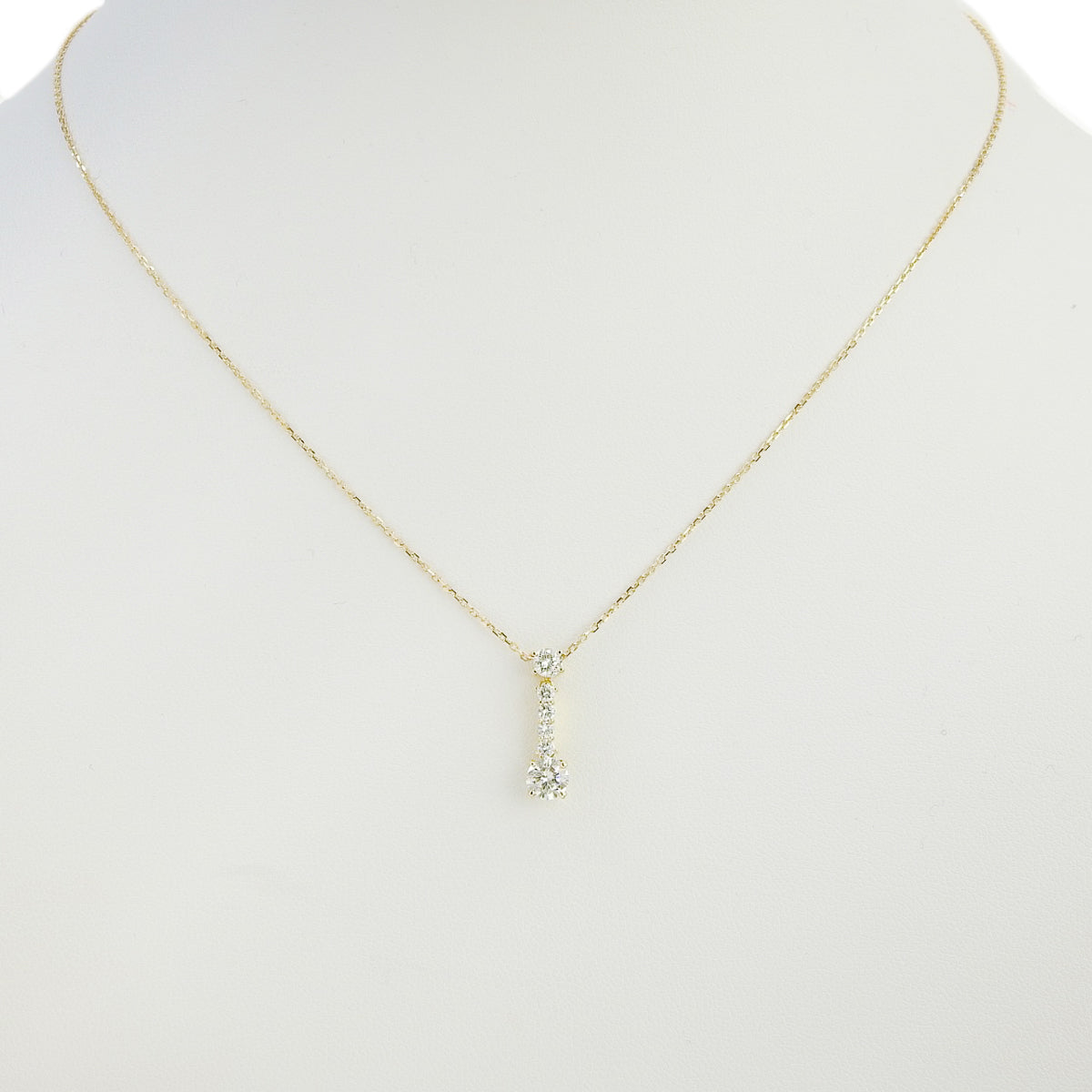 Diamond necklace D0.72 Yellow gold K18YG 2.5g
