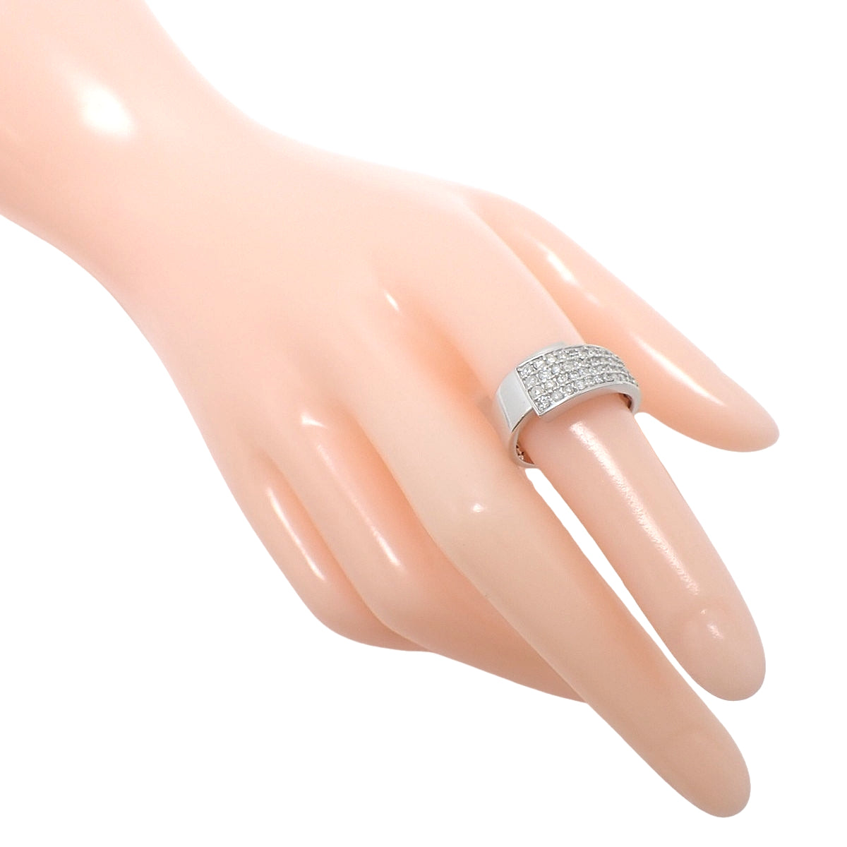 三越 ダイヤモンドリング D0.70 ホワイトゴールド K18WG 13(53)号 8.5g