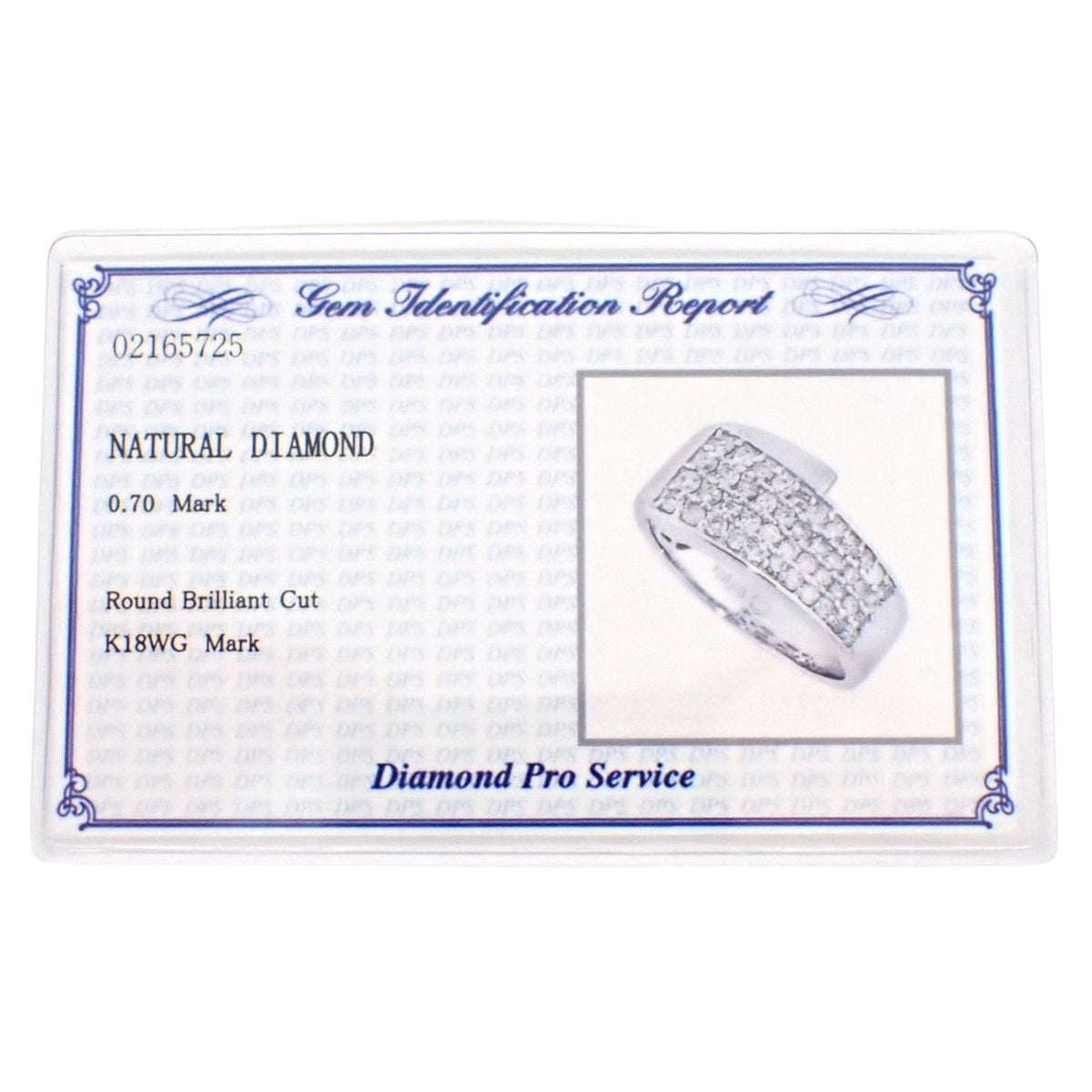 三越 ダイヤモンドリング D0.70 ホワイトゴールド K18WG 13(53)号 8.5g