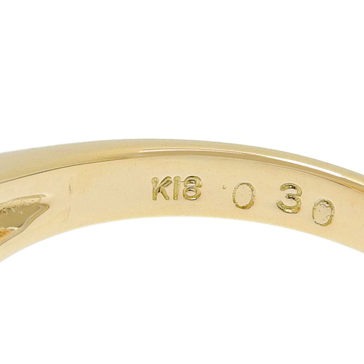 雪花形钻石戒指，D0.30，18K黄金，K18YG，11号（51），3.2克