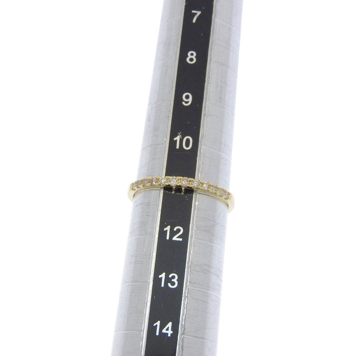 Half Eternity Ring D0.15 Yellow Gold K18YG Size 11 (51) 0.8g