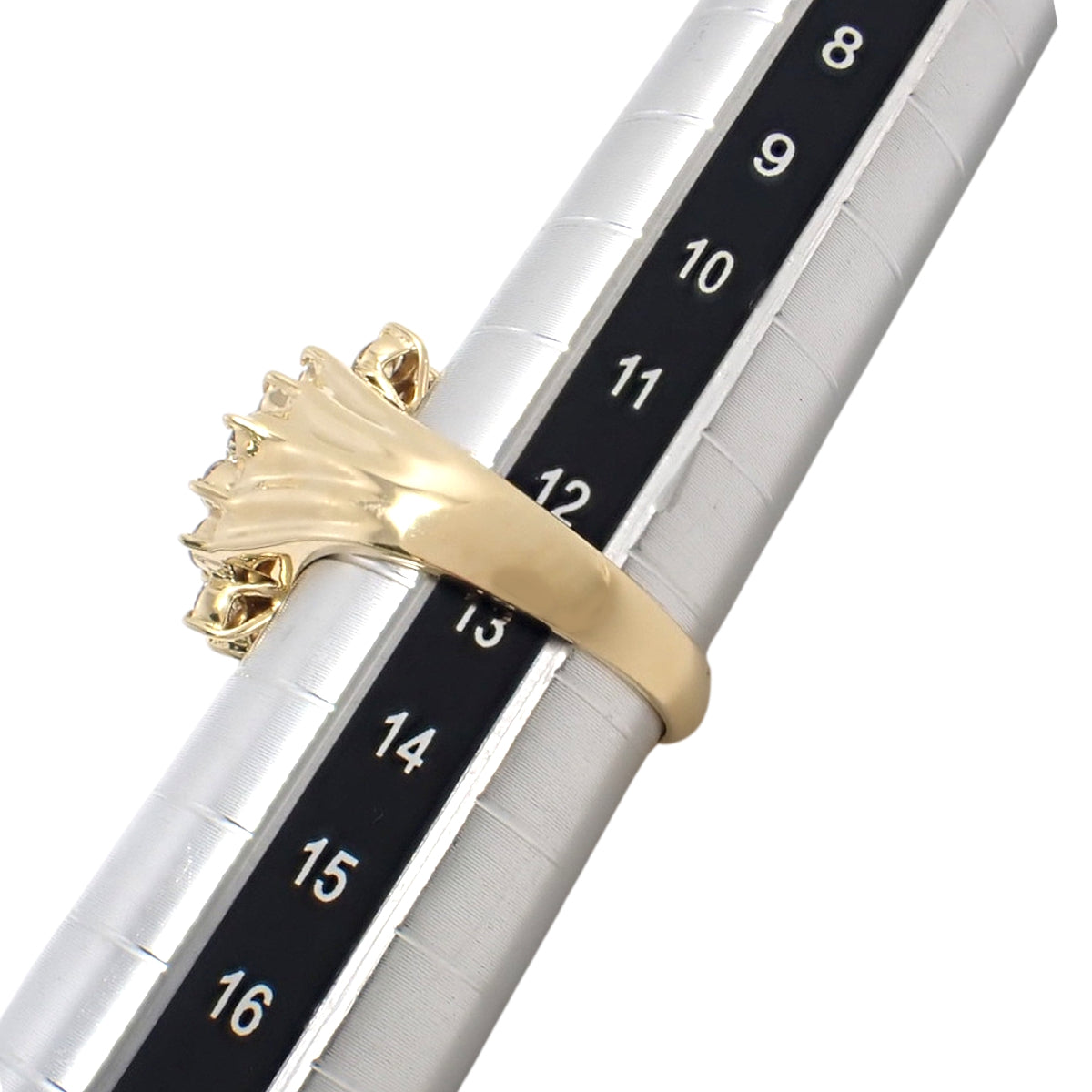 钻石戒指 D2.27 黄金 K18YG 12(52)号 9.6g