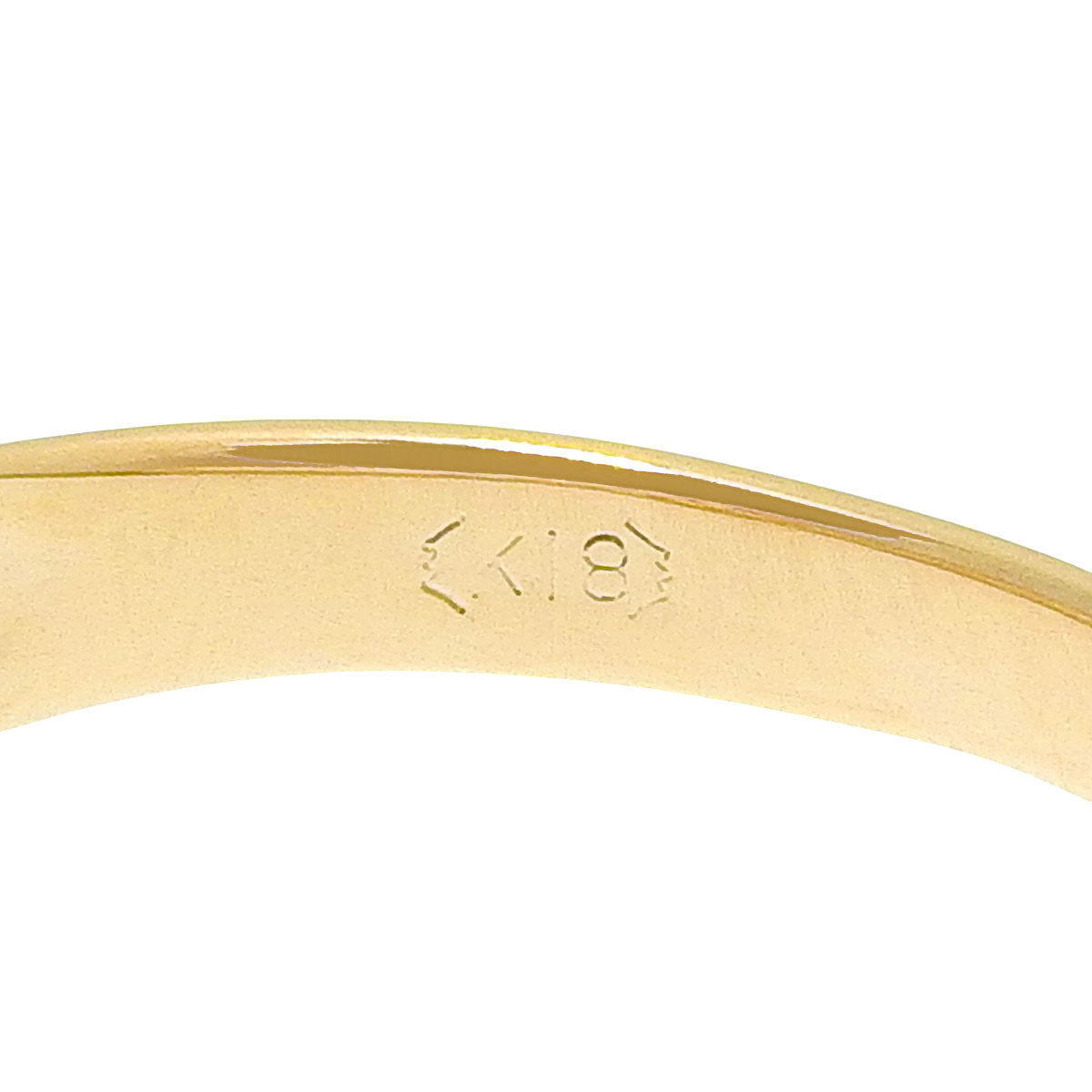 Half Pavé Wave Ring, D0.73, Yellow Gold, K18YG, Size 13 (53), 3.2g