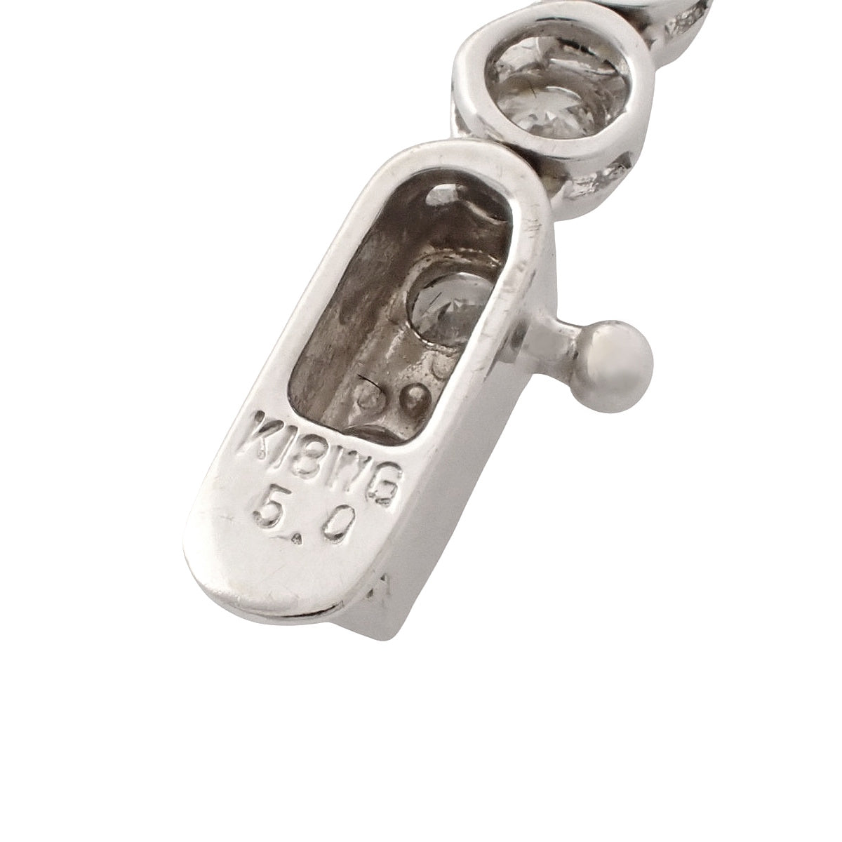 テニス ダイヤモンド ネックレス D5.0 ホワイトゴールド K18WG 12.9g