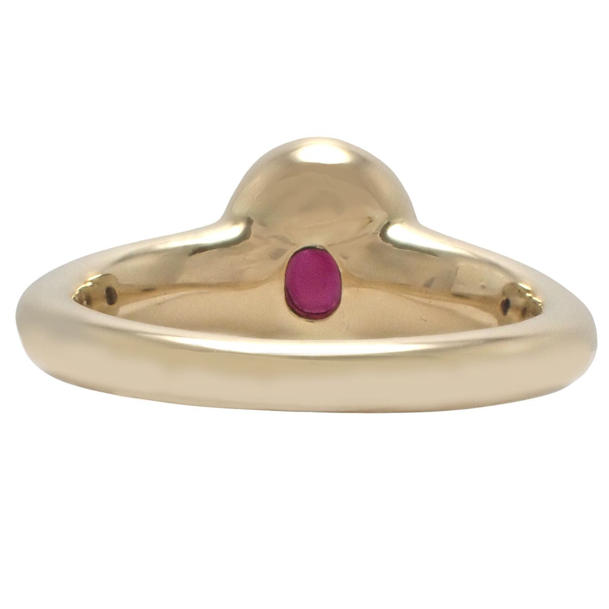 ルビーリング R0.49/D0.15 イエローゴールド K18YG 11(51)号 7.8g