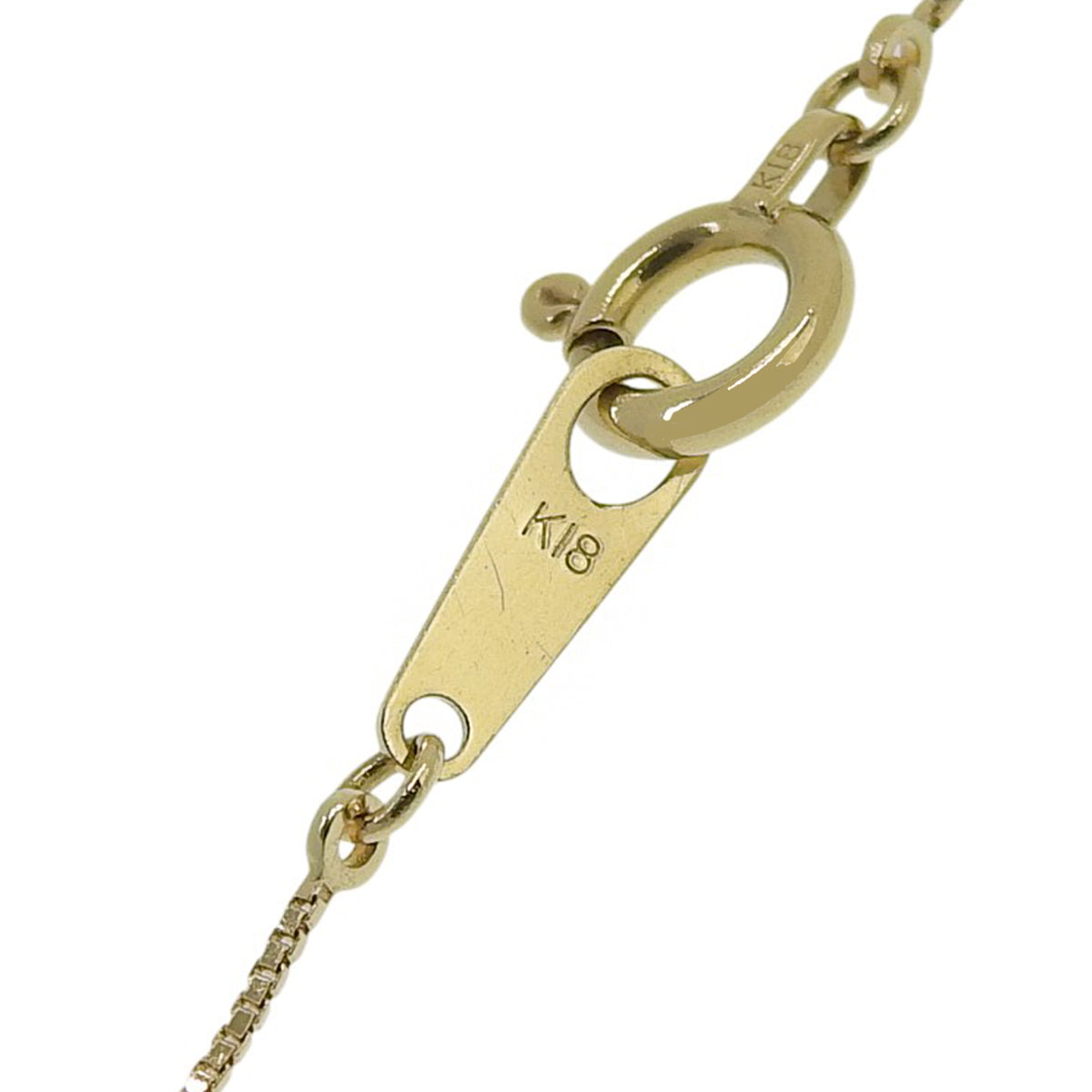 钻石项链 D0.143,0.08 黄金 K18YG 1.5克