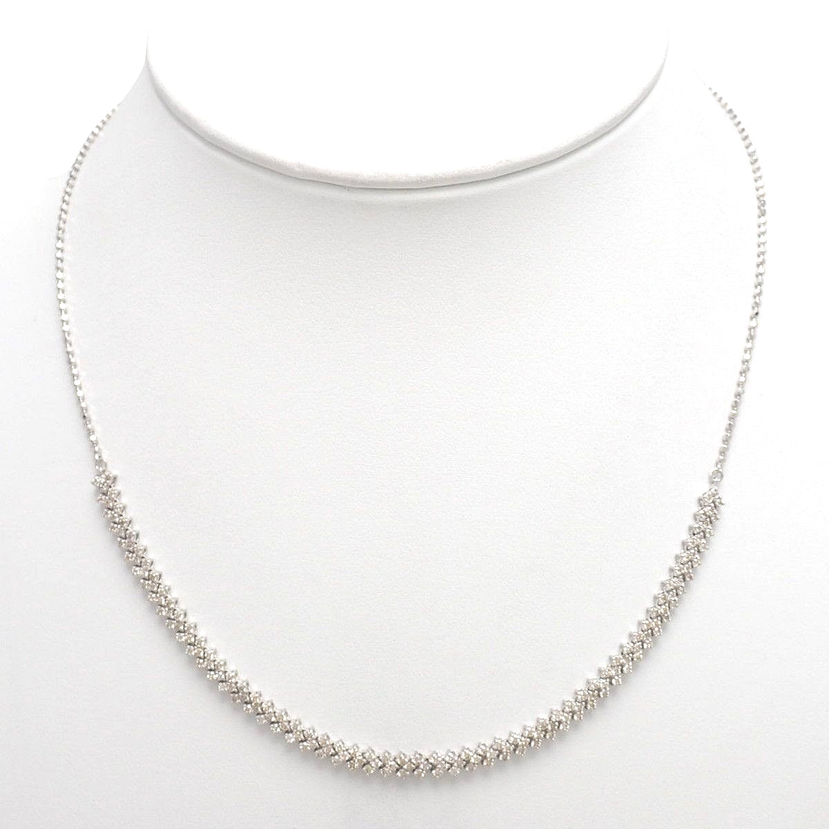 ダイヤモンドネックレス D1.50 ホワイトゴールド K18WG 8.9g