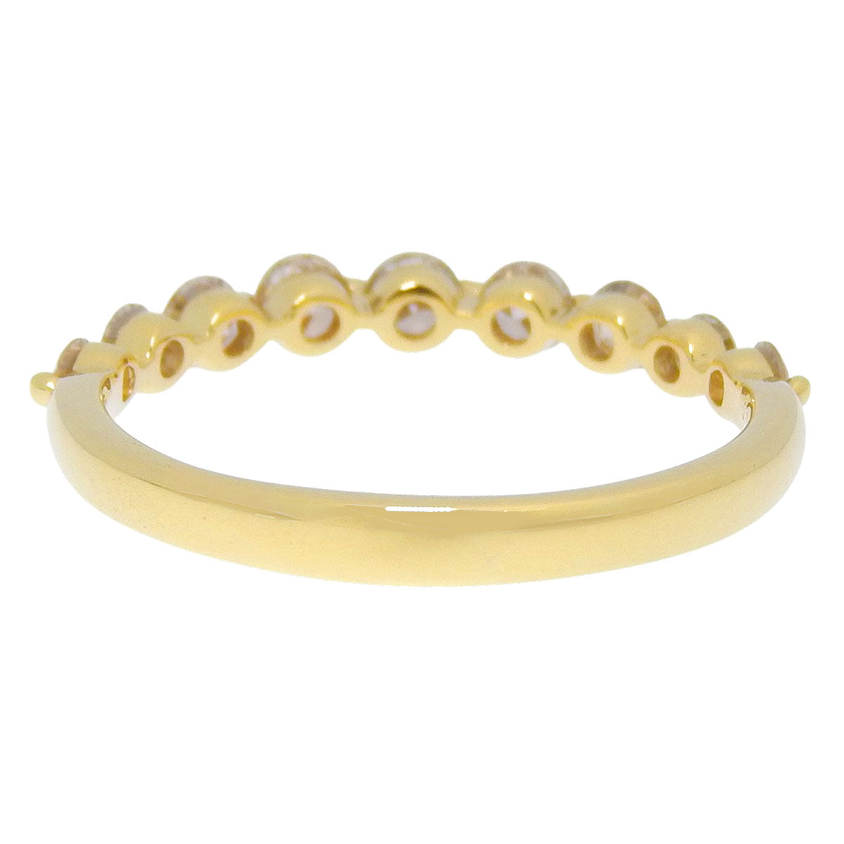 Half Diamond Ring, D0.50, Yellow Gold, K18YG, Size 11 (51), 1.8g