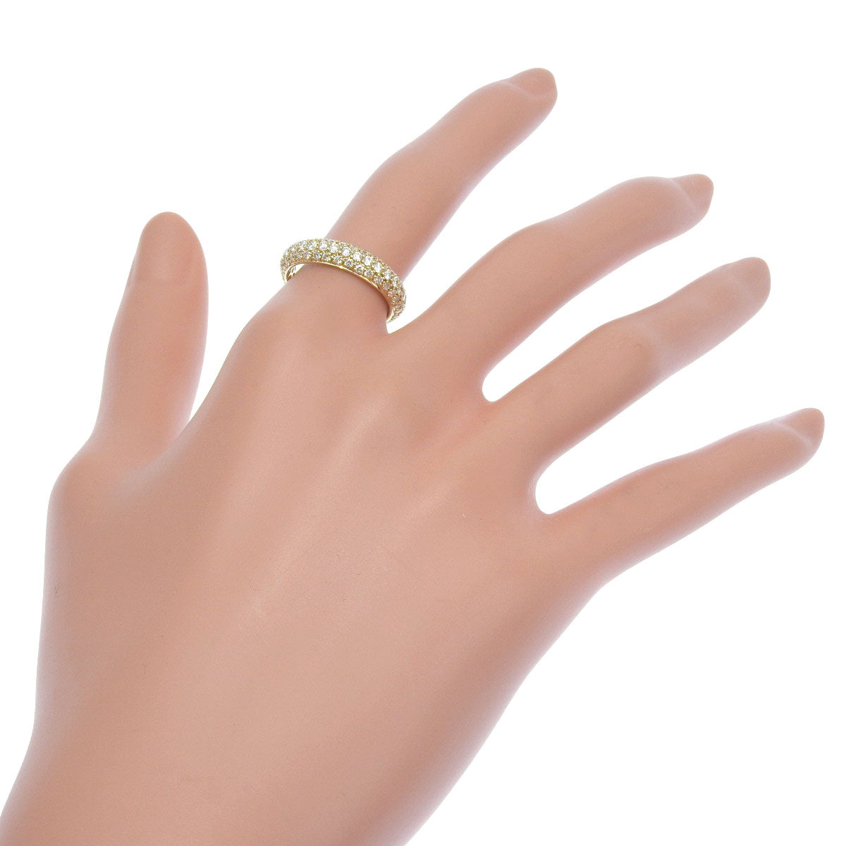 ダイヤモンド パヴェリング D1.00 イエローゴールド K18YG 3.9g