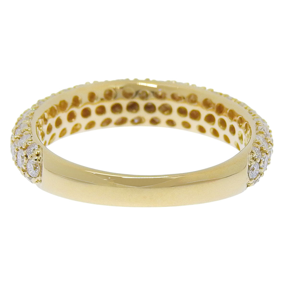 ダイヤモンド パヴェリング D1.00 イエローゴールド K18YG 3.9g