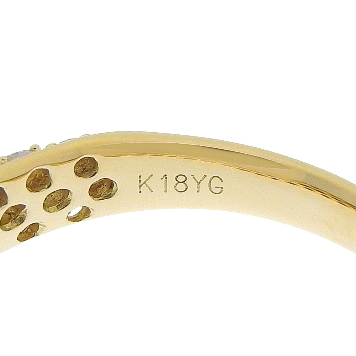 ダイヤモンド パヴェリング D1.00 イエローゴールド K18YG 3.9g