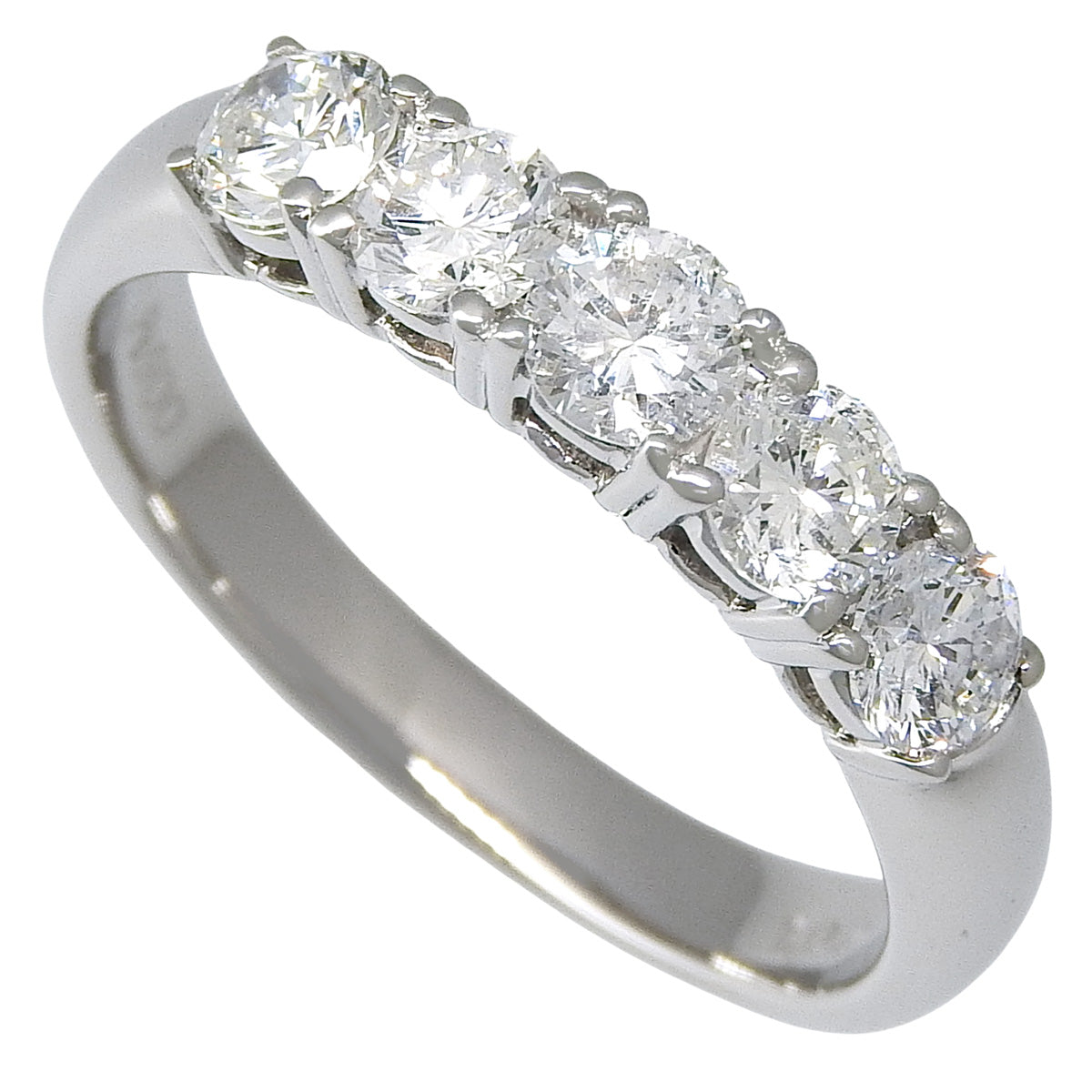 Diamond Ring D1.02 Platinum Pt900 Size 14(54) 4.9g
