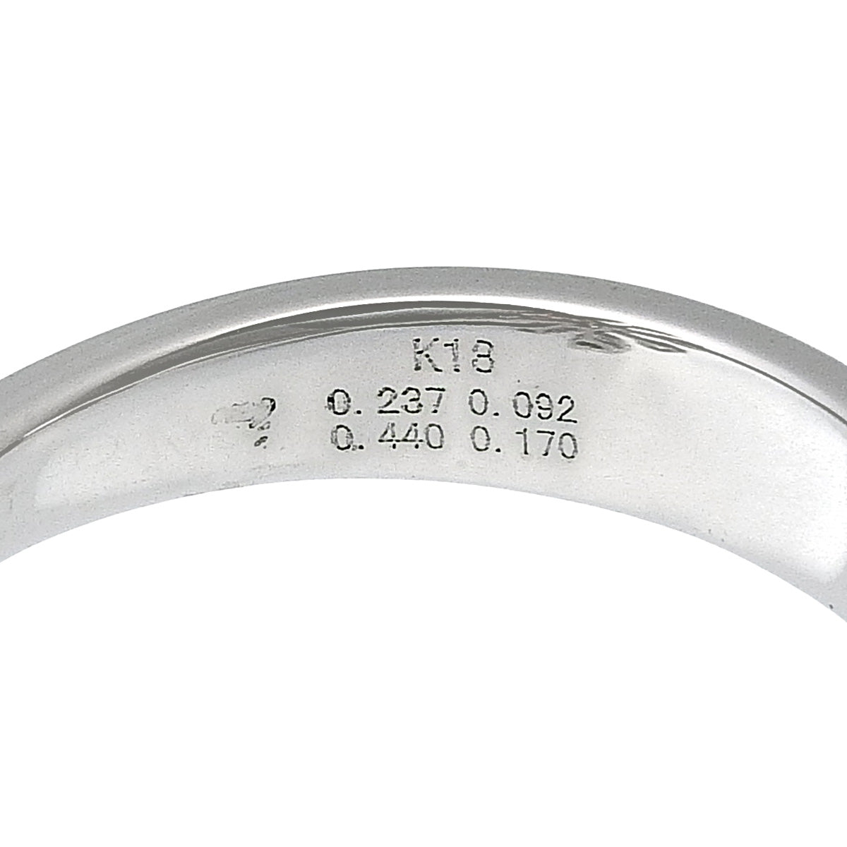フラワーモチーフ ダイヤモンド リング D0.440,0.237,0.170,0.092 K18WG 4.7g
