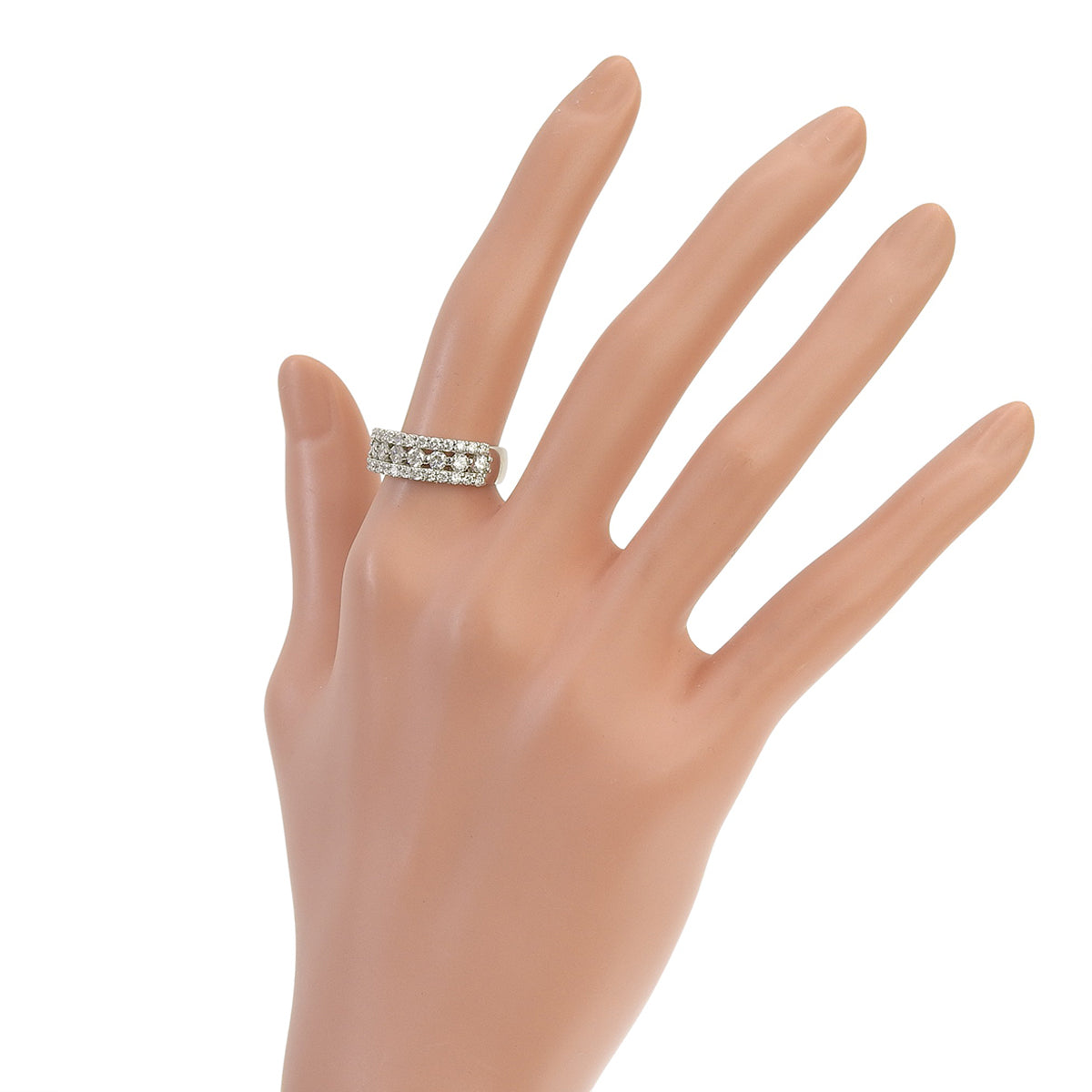 Diamond ring, diamond D1.00, platinum Pt900, 9.1g