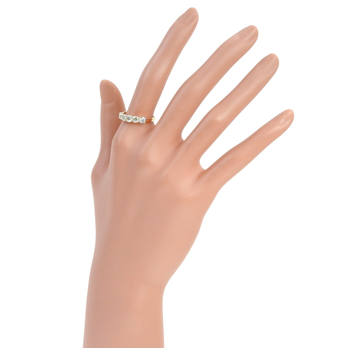 Diamond Ring D1.00 Yellow Gold K18YG Size 13.5 (US 6.5) 3.0g