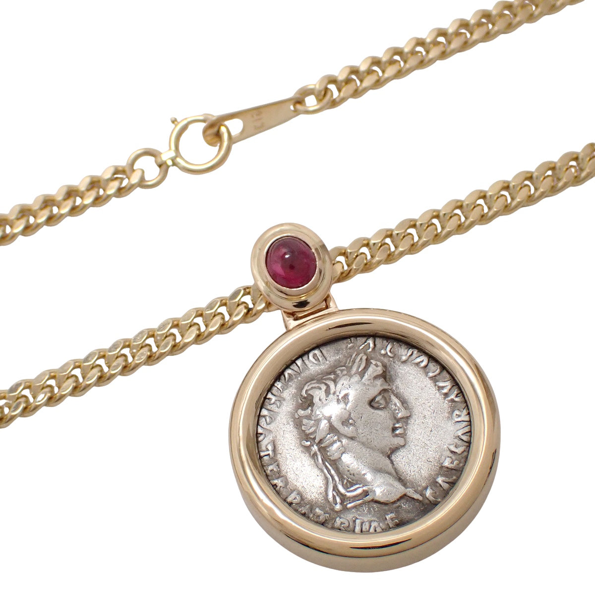 ティベリウス コイン ネックレス R0.66 イエローゴールド K18YG 31.1g