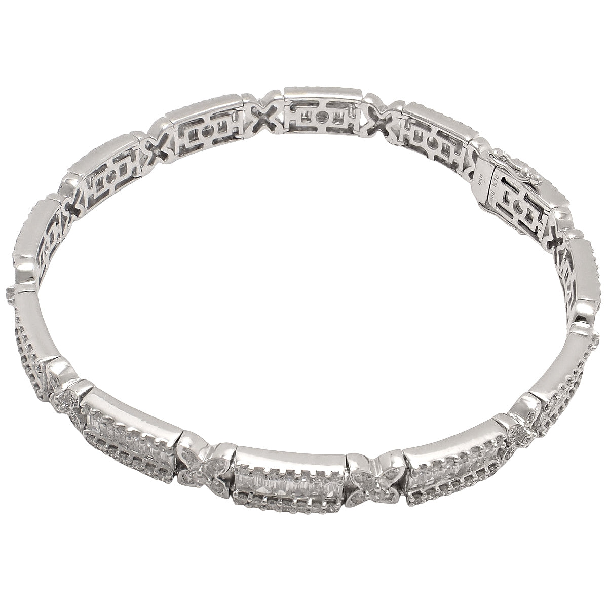 ダイヤモンド ブレスレット D4.86 ホワイトゴールド K18WG 21.7g