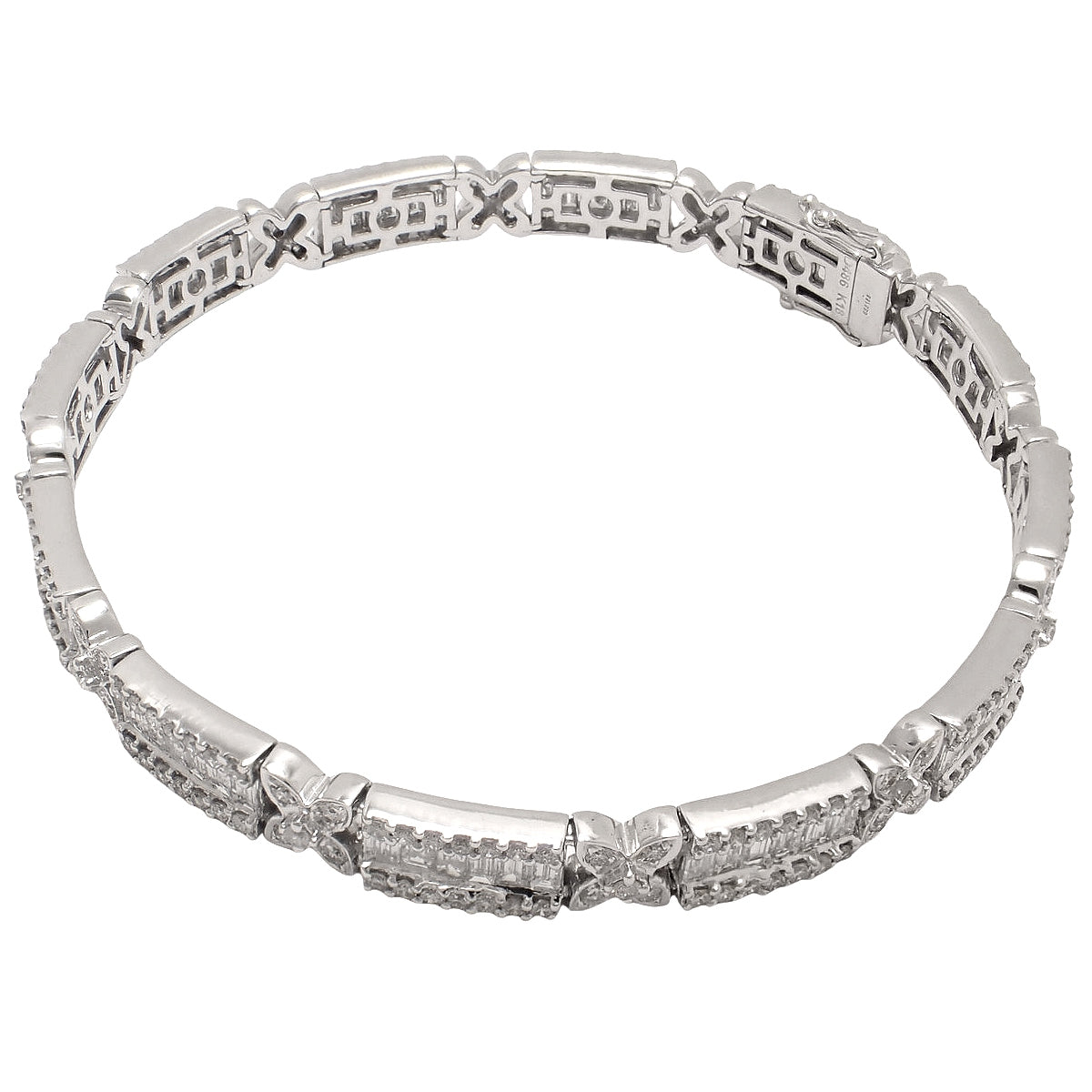 ダイヤモンド ブレスレット D4.86 ホワイトゴールド K18WG 21.7g