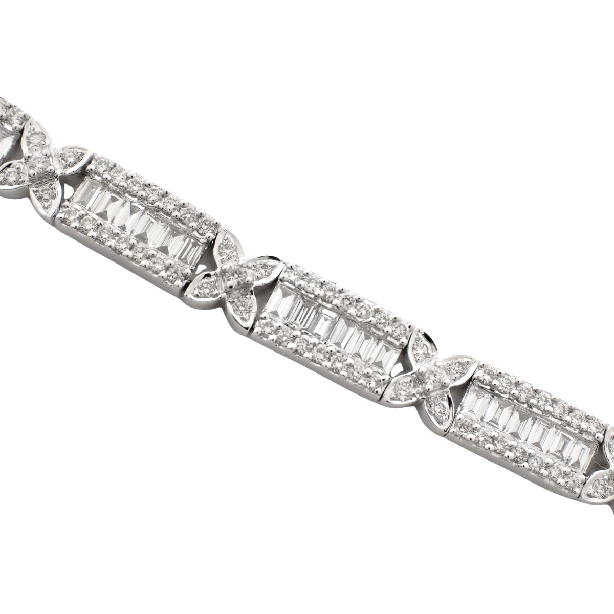 ダイヤモンド ブレスレット D4.86 ホワイトゴールド K18WG 21.7g